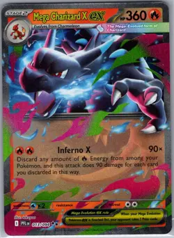 Mega Charizard X ex 013/094 ME02: Phantasmal Flames - Pokemon Card - NM - Image 1