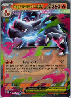 Mega Charizard X ex 013/094 ME02: Phantasmal Flames - Pokemon Card - NM - Image 1