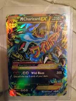Pokemon Mega M Charizard EX TCG Secret Ultra Rare Holo Card XY Flashfire 108/106 - Image 1