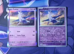 Latios 073/182 Holo Rare & Reverse Holo Bundle Paradox Rift Pokemon Card - Image 1