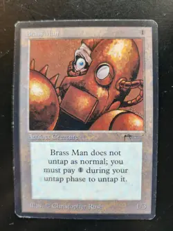 Brass Man Arabian Nights Magic: The Gathering MTG x2 Lightly Played LP - Image 3