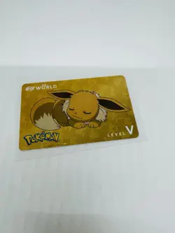 Official Limited Collaboration EB World Eevee Pokemon Level 5 Membership Card - Image 1