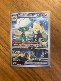 Cynthia's Roserade 184/182 SV10 Destined Rivals Illustration Rare Pokemon - Image 1