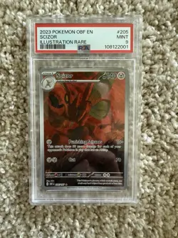 Pokemon TCG Scizor 205/197 Obsidian Flames Scarlet & Violet Illustration Rare NM - Image 1