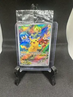 Pokemon Pikachu 027/SV-P Scarlet & Violet Promo Holo Trading Card - Image 1