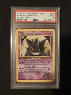 Pokemon TCG Sabrina’s Gengar 29 Gym Challenge first edition PSA 9 englisch Mint - Image 1