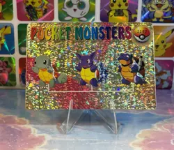 Pokemon HOLO Vintage Pocket Monsters Prism Sticker 1998 Rare Nintendo Blastoise - Image 1