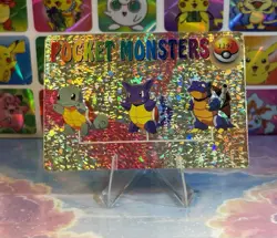 Pokemon HOLO Vintage Pocket Monsters Prism Sticker 1998 Rare Nintendo Blastoise - Image 2