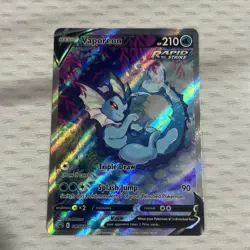 Vaporeon v SWSH181 VMAX Premium Collection Promo Fullart Pokemon Card - Image 1