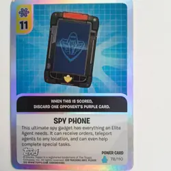 Club Penguin Card-Jitsu Spy Phone Power Card 78/110 Foil Topps Disney - Image 1