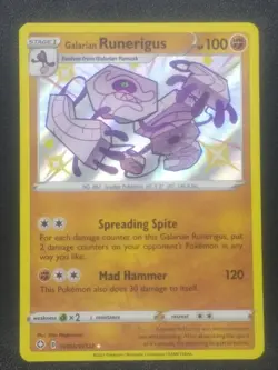 Pokemon Card Galarian Runerigus SV066/SV122 Shining Fates Near Mint - Image 1