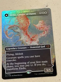 mtg borderless foil Eirdu Carrier of Dawn, Lorwyn Eclipsed, unplayed - Image 1