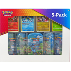 Pokemon TCG Sinnoh Stars 5-Pack Set [5 Mini Tins + 4 Promo Cards] 820650851582 - Image 1