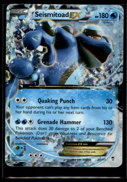 2014 XY - Furious Fists Seismitoad-EX Basic/Rare Holo EX #20 - Image 1