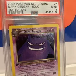 2002 Pokemon Neo Destiny 1st Edition #6 Dark Gengar Holo PSA 9 MINT - Image 4