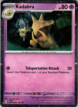 Kadabra - (Cosmos Holo) Scarlet & Violet 151 - 064/165 NM Pokemon - Image 1