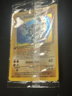 1999 Pokemon Machamp 1st Edition HOLO SHADOWLESS 8/102 RARE *FACTORY SEALED* - Image 3