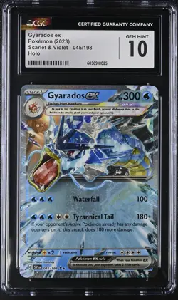 CGC 10 GEM MINT Pokemon TCG 2023 Scarlet & Violet #045/198 Gyarados ex Holo - Image 1