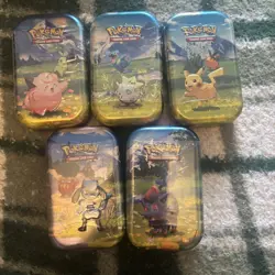 Pokemon TCG Ascended Heroes Mini Tins Set of 5 Complete Sealed In Hand - Image 1