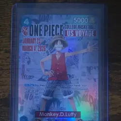 Bandai One Piece CCG P-055 Luffy College Basketball US Voyage Promo - Image 1