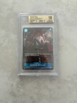 BGS 10 Pristine - Dracule Mihawk Parallel Art OP01-070 - One Piece Romance Dawn - Image 1