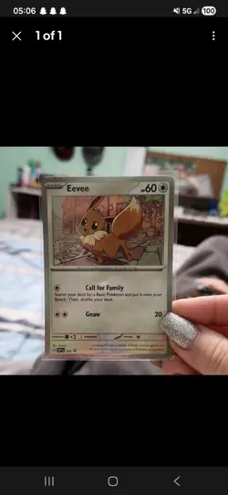 Pokemon Eevee SVP200 Cosmos Holo Scarlet & Violet Promo Card Basic 2023 - Image 1