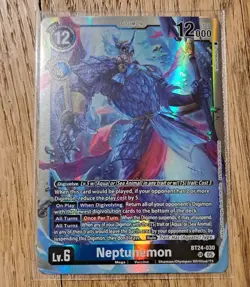 Digimon Card Game Neptunemon BT24-030 Super Rare NM - Image 1