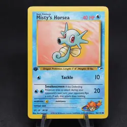 Misty's Horsea 1st Edition 86/132 Gym Heroes WOTC Pokemon TCG Card - Image 1