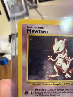 Pokemon TCG Mewtwo Holo Rare Card Base Set 10/102 Vintage Unlimited LP - Image 2