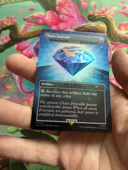 Chaos Emerald (7033) Blue Foil - Lotus Petal - Sonic Secret Lair Magic MTG - Image 2
