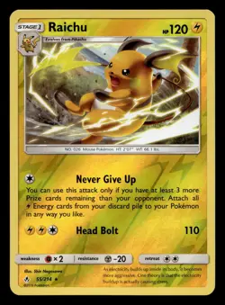 Raichu 55/214 Rare Unbroken Bonds Reverse Holo Pokemon NM - Image 1