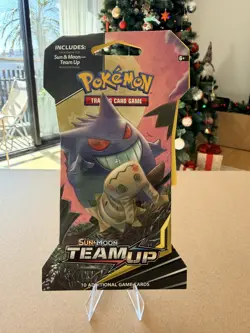 {UK} Sun & Moon Team Up Sleeved Blister Booster Pack Gengar Mimikyu Pokemon TCG - Image 1