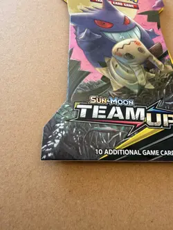 {UK} Sun & Moon Team Up Sleeved Blister Booster Pack Gengar Mimikyu Pokemon TCG - Image 4