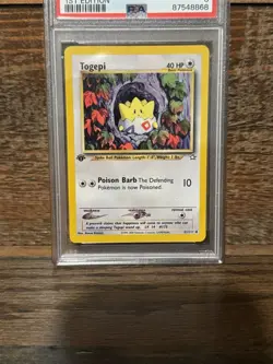 2000 Pokemon Neo Genesis 1st Edition Togepi PSA 8 - Image 3