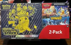 Pokemon Surging Sparks Booster Elite Trainer Box 2-pack- Rare Sealed - Image 1