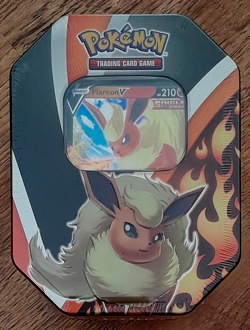 Pokemon Eevee Evolutions V Tin - Flareon V 2021 - Image 1