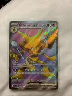 Pokemon TCG Alakazam EX Scarlet & Violet Holo Ultra Rare Card 188/165 Mew 151 EN - Image 1