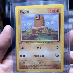 1999 Pokemon Diglett 047/102 Base Set (Shadowed ) Regular 1st Edition - Image 1