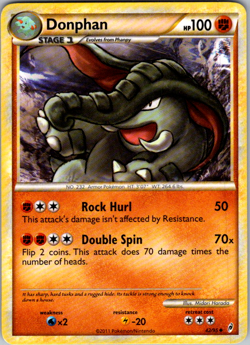 Donphan 42/95 2011 Call of Legends Set Pokemon Card TCG Nintendo Uncommon Lp/Vlp - Image 1
