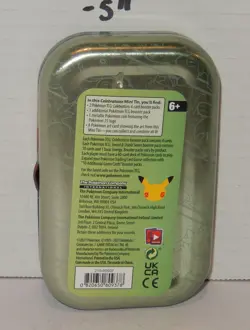 Pokemon 2021 TCG Trading Card Game Celebrations Rowlet Litten Popplio Tin EMPTY - Image 2