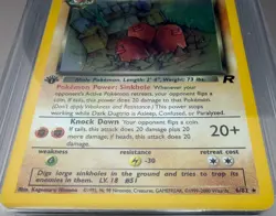 Dark Dugtrio 6/62 1st Edition Year 2000 Team Rocket Get Graded 9 MINT Rare Card - Image 2