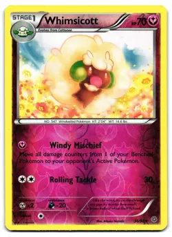 Whimsicott 56/98 - Ancient Origins Uncommon Pokemon TCG Reverse Holo - LP Card - Image 1