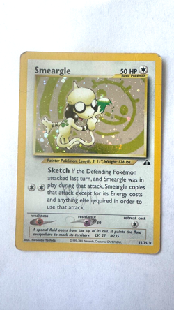 Smeargle Neo Discovery SWIRL 11/75 Holo - 2000 Rare Pokemon Card -Damaged - Image 1