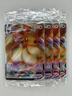 4x Eevee VMAX Black Star Promo Card SWSH087 Shining Fates SEALED - Image 1