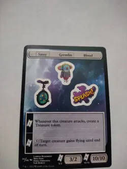 MTG Unfinity Sticker Sheet - Sassy / Gremlin / Blood #034 - Image 1