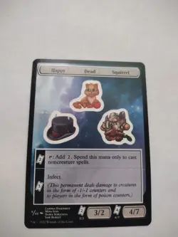 MTG Unfinity Sticker Sheet - Happy / Dead / Squirrel #008 Magic The Gathering - Image 1