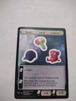 MTG Unfinity Sticker Sheet - Mystic / Doom / Sandwich #011 - Image 1