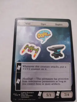 MTG Unfinity Sticker Sheet - Wild / Ogre / Bupkis #040 - Image 1