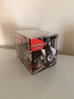 Pokemon TCG Scarlet & Violet—black bolt and white flare tins display sealed - Image 3