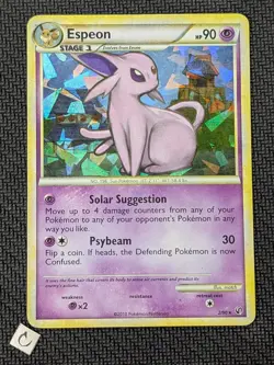 Espeon 2/90 - Cracked Ice Holo Deck Exclusive Undaunted HGSS Pokemon TCG HP - Image 1